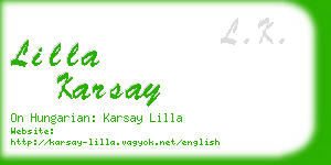 lilla karsay business card